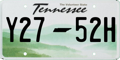 TN license plate Y2752H