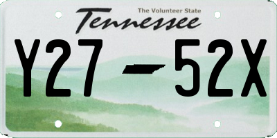 TN license plate Y2752X