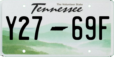TN license plate Y2769F