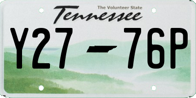 TN license plate Y2776P
