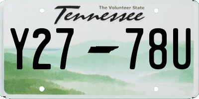 TN license plate Y2778U