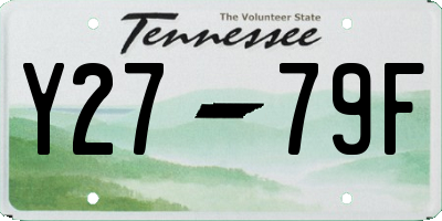 TN license plate Y2779F