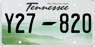 TN license plate Y2782O