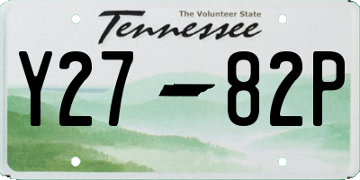 TN license plate Y2782P