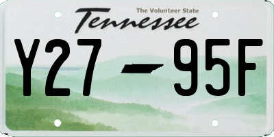 TN license plate Y2795F
