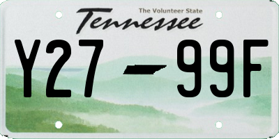 TN license plate Y2799F