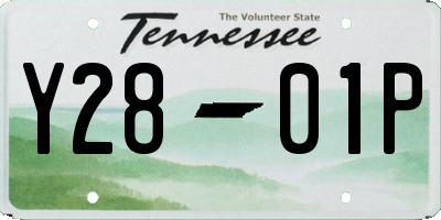 TN license plate Y2801P