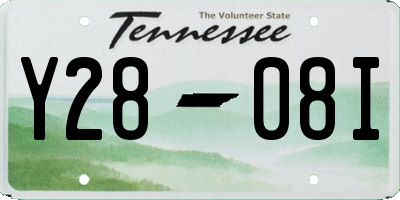 TN license plate Y2808I