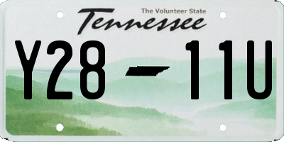 TN license plate Y2811U