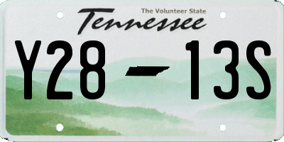 TN license plate Y2813S