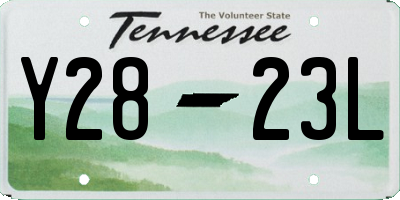 TN license plate Y2823L