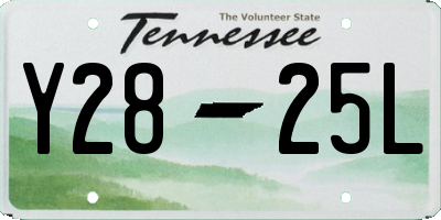TN license plate Y2825L