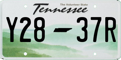 TN license plate Y2837R