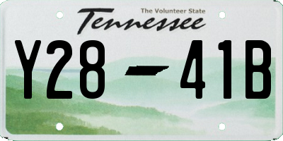 TN license plate Y2841B