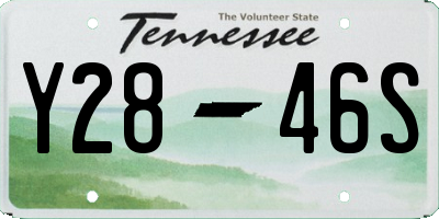 TN license plate Y2846S