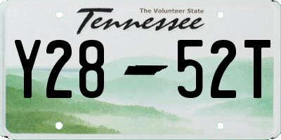 TN license plate Y2852T