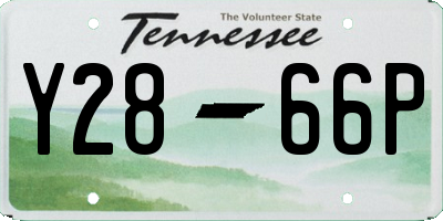 TN license plate Y2866P