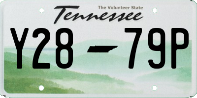 TN license plate Y2879P