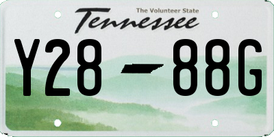 TN license plate Y2888G