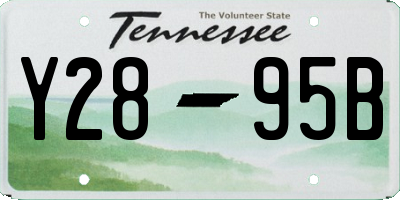 TN license plate Y2895B