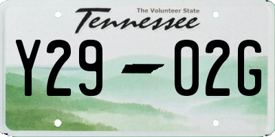TN license plate Y2902G
