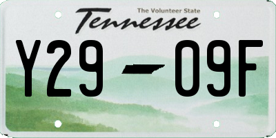 TN license plate Y2909F