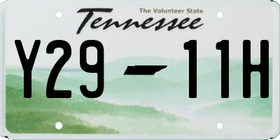 TN license plate Y2911H