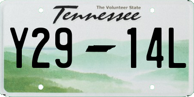 TN license plate Y2914L