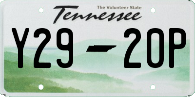 TN license plate Y2920P