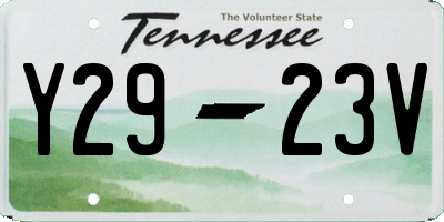 TN license plate Y2923V
