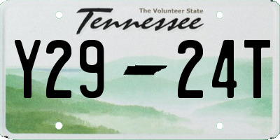 TN license plate Y2924T