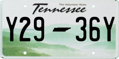 TN license plate Y2936Y
