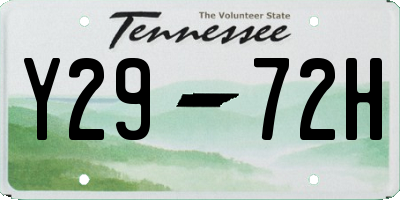 TN license plate Y2972H