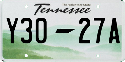 TN license plate Y3027A