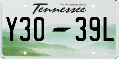 TN license plate Y3039L