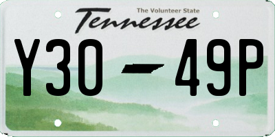 TN license plate Y3049P