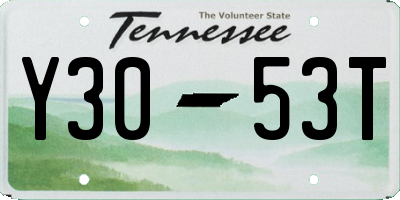 TN license plate Y3053T
