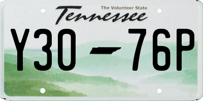 TN license plate Y3076P