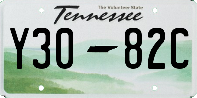 TN license plate Y3082C