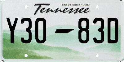 TN license plate Y3083D