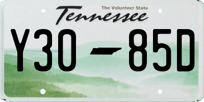 TN license plate Y3085D