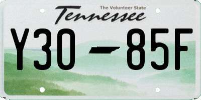 TN license plate Y3085F