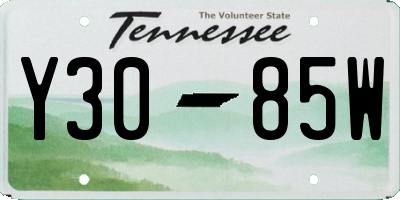 TN license plate Y3085W