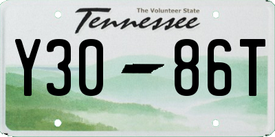 TN license plate Y3086T
