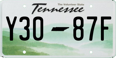 TN license plate Y3087F