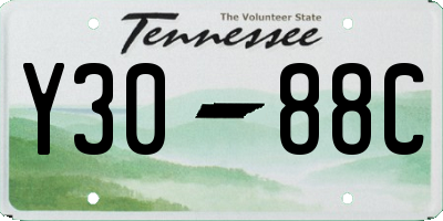 TN license plate Y3088C