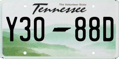 TN license plate Y3088D