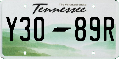 TN license plate Y3089R