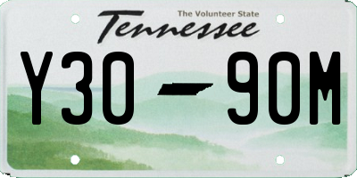 TN license plate Y3090M