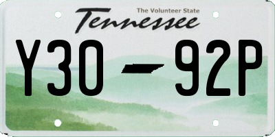 TN license plate Y3092P